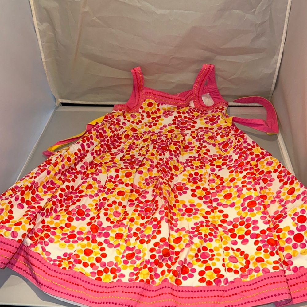 Polly and Friends Dress pink and yellow size 7